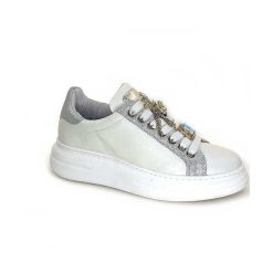 Méliné Meline Bi 7 Acc Var P9780 Cuir Blanc Bijoux Baskets