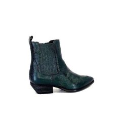 Ivoire0341a Ivoire Ar230 Cuir Metal Vert Bosco Bottines