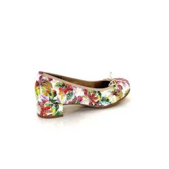 Ivoire0036a Ivoire Kat Azucena Cuir Imprime Multicolore Ballerines