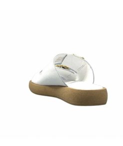 top tris srl Ivoire 8022-02 Cuir Blanc Mules