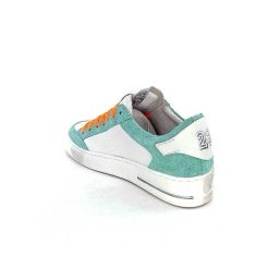 Semerdjian Semerdjian Smr Noubar 11490 Cuir Blanc Daim Turquoise Baskets