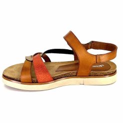 Ivoire0576a Xapatan 1633 Cuir Orange Marron Or Plateformes