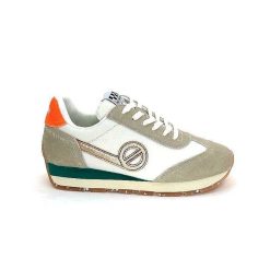 No Name No Name City Run Jogger W Daim Beige Orange Textile Blanc Baskets