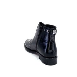 Ivoire0381b Ivoire 7553 Cuir Noir Bottines