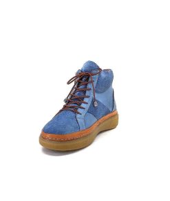 355-ivoire Ivoire 24721 Daim Bleu Bottines