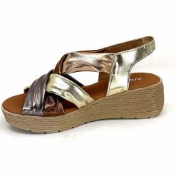 Ivoire0375a Ivoire Aires Cuir Multi Metal Plateformes