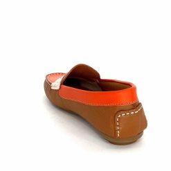 Ivoire0209b Ivoire 10322 Sauvage Cuir Orange Marron Beige Mocassins