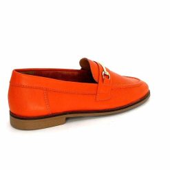 Ivoire0209b Ivoire 12646 Cuir Orange Mocassins