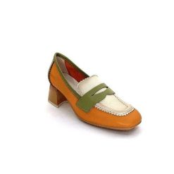 Hispanitas Hispanitas Chv 243277 Cuir Beige Orange Vert Mocassins