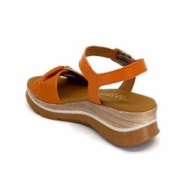 Paula Urban Paula Urban 24611 Cuir Orange Blanc Plateformes