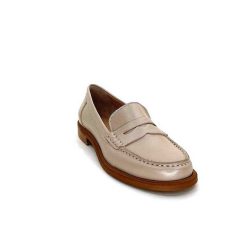 elisa lanci - lady shoes Ivoire Elsa N252 Cuir Beige Nacre Mocassins