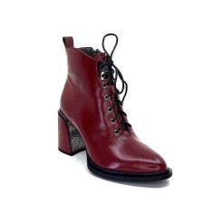 Elue Par Nous Elue Par Nous Paliki Cuir Rouge Bottines