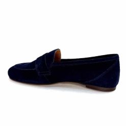 Ivoire0209b Ivoire 10648 Daim Bleu Marine Mocassins