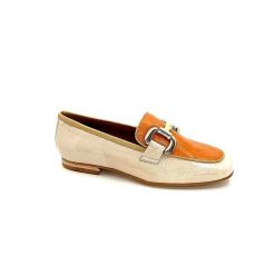 JHay Jhay 2213 Cuir Beige Orange Mocassins