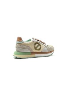 No Name No Name Mia Jogger Daim Textile Beige Pastel Vert Baskets