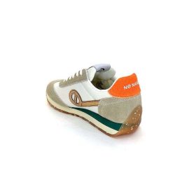 No Name No Name City Run Jogger W Daim Beige Orange Textile Blanc Baskets