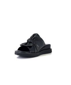 Ivoire-354 Ivoire 107911 Cuir Noir Mules