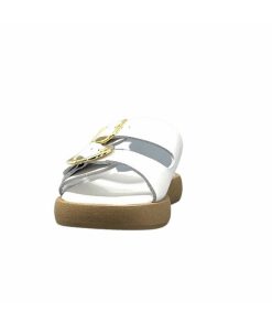 top tris srl Ivoire 8022-02 Cuir Blanc Mules