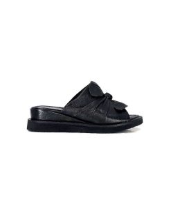 Ivoire-354 Ivoire 107911 Cuir Noir Mules