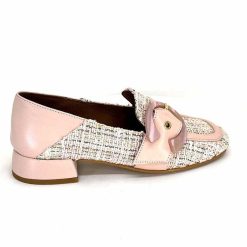 Philippe Morvan Philippe Morvan 5030 Pm01 Cuir & Textile Rose Mocassins