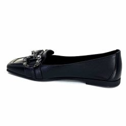 398-ivoire Ivoire 1M23035 Cuir Noir Ballerines