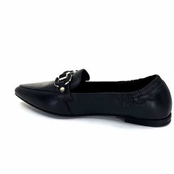 398-ivoire Ivoire M24066 Zb Cuir Noir Mocassins