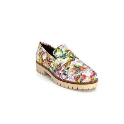 Ivoire0036a Ivoire Cv5608 Cuir Imprime Multicolore Mocassins