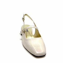 Ivoire0330 Ivoire S100 Cuir Vernis Creme Ballerines