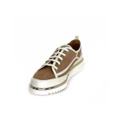 XSA Xsa 9951 Cuir Daim Beige Marron Baskets