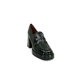 Evaluna Ivoire 9810 Cuir Vernis Verde Escarpins