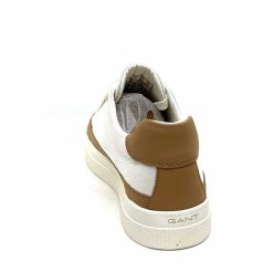 Gant Gant Avona Sneaker Textile Off White Cuir Marron Baskets