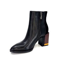 Elue Par Nous Elue Par Nous Palpe Cuir Noir Bottines