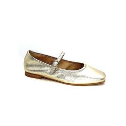 We Do Ivoire 55362 Cuir Metal Dore Ballerines